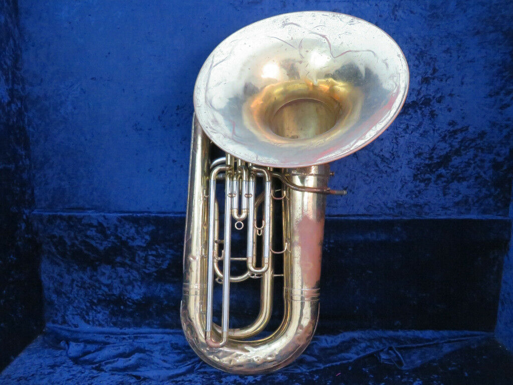 Besson 3 Valve Bell Front Piston Bbb Tuba Ser#b85 Plays Very Well Removable Bell