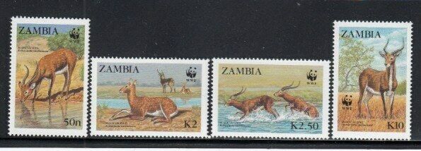 Zambia Lechwe (world Wildlife Fund) Mnh Set