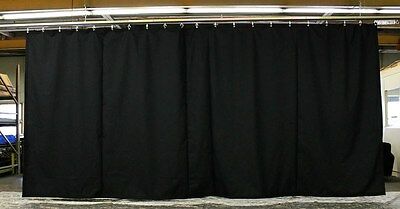 Black Stage Curtain/backdrop/partition, 15 H X 30 W, Non-fr