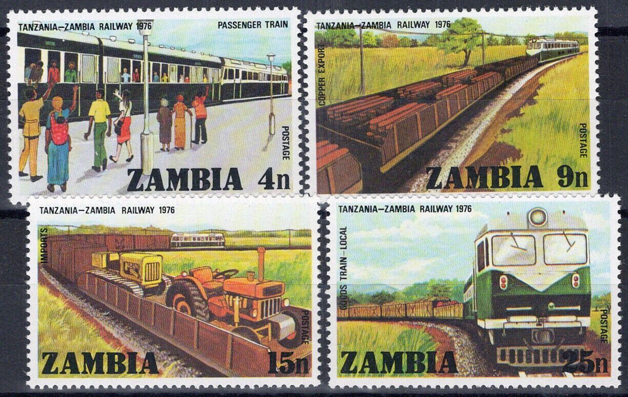 Zayix - Zambia 162-165 Mnh Trains Railroad Transportation  080722s24