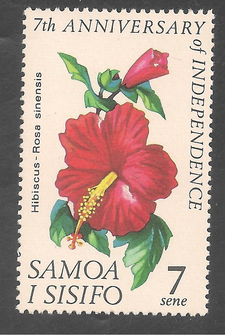Samoa #305 (a59) Vf Mnh - 1969 7s Christmas Hibiscus / Flower