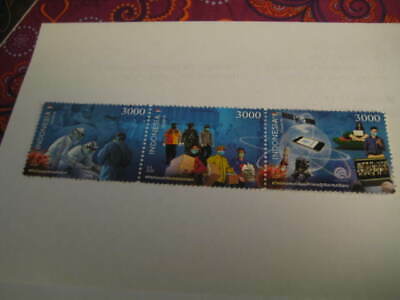 2020 Indonesia Setenant Set Of 3 Stamps On Fight Against Pandemic - Mnh