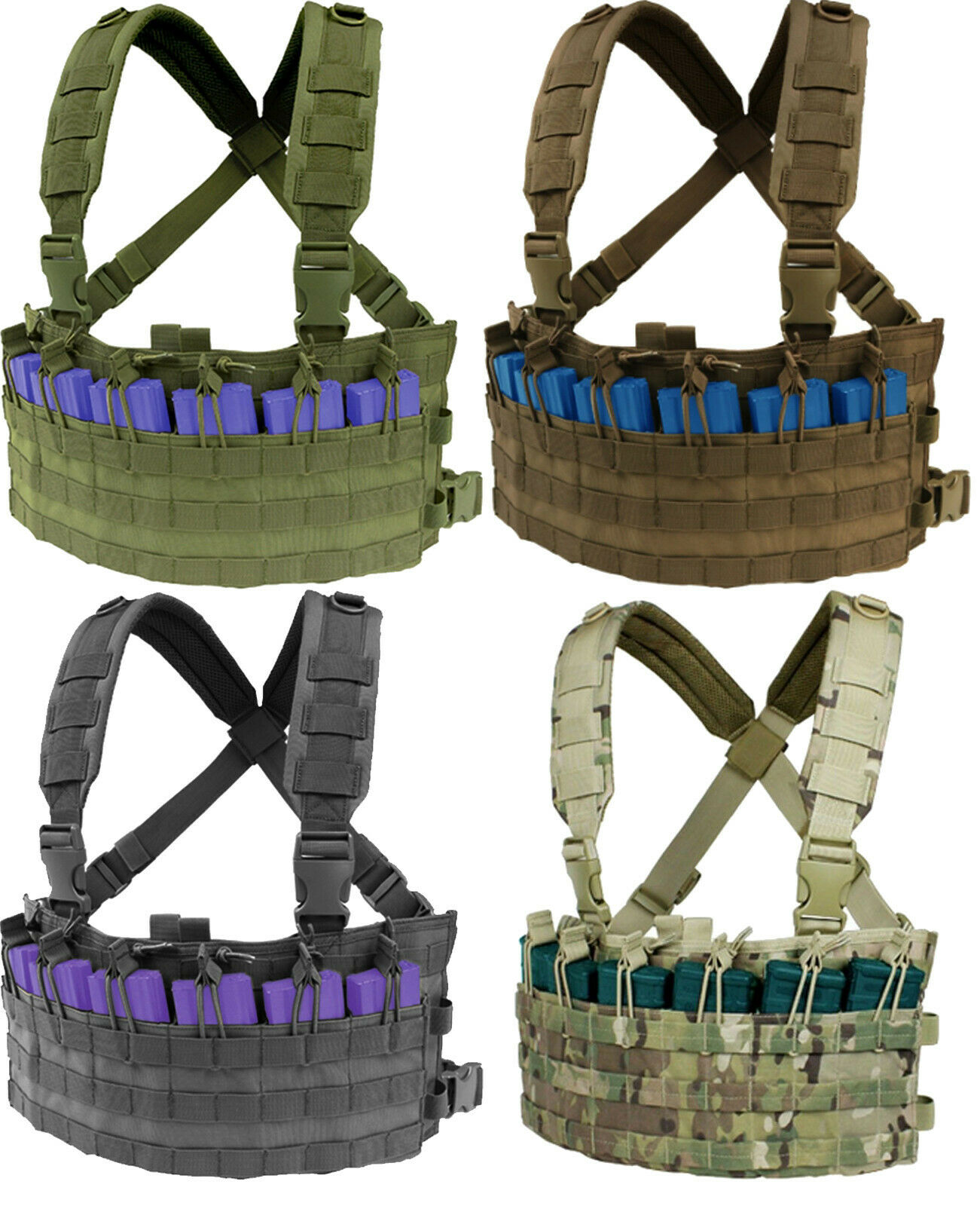 Condor Mcr6 Rapid Hunting Modular Chest Rig 5.56 .223 Molle Pals Magazine Pouch