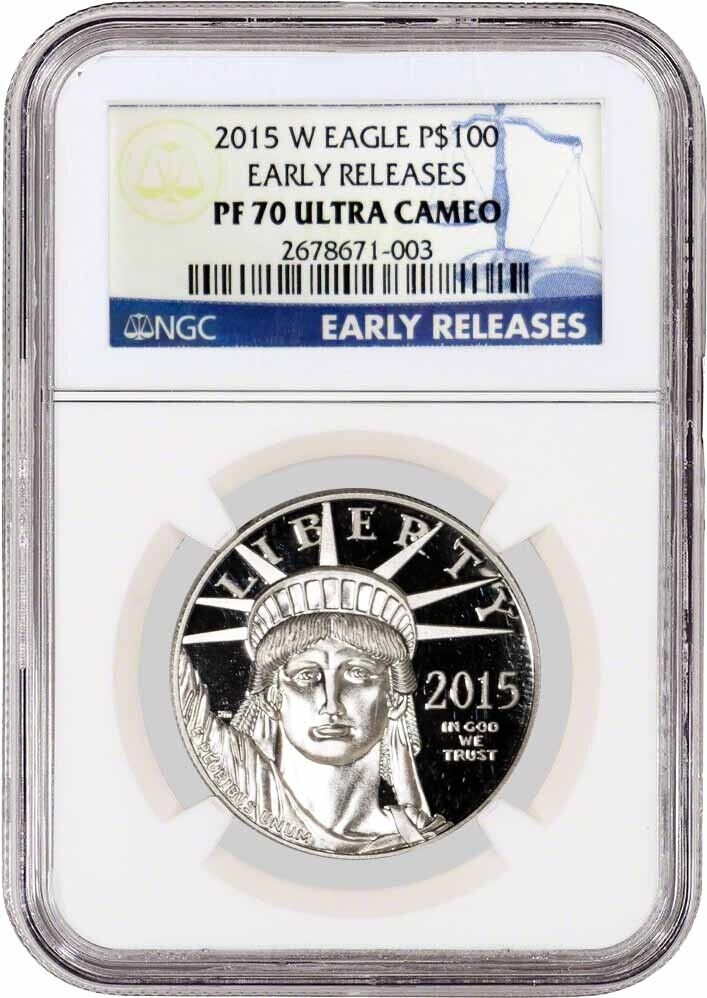 2015 W $100 1oz Proof Platinum American Eagle Ngc Pf70 Ultra Cameo Early Release