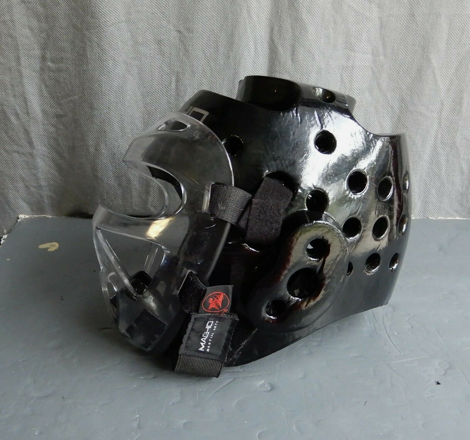 Macho Taekwondo Sparring Head Gear Helmet Youth Large W/ Face Mask Shield