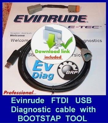 Professional Evinrude Etec E-tec  Diagnostic Kit With Emm Programming Bootstrap