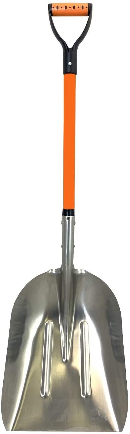 1 Pack- Ashman Aluminium 48 Inch Snow Shovel With Large Head And Durable Handle.