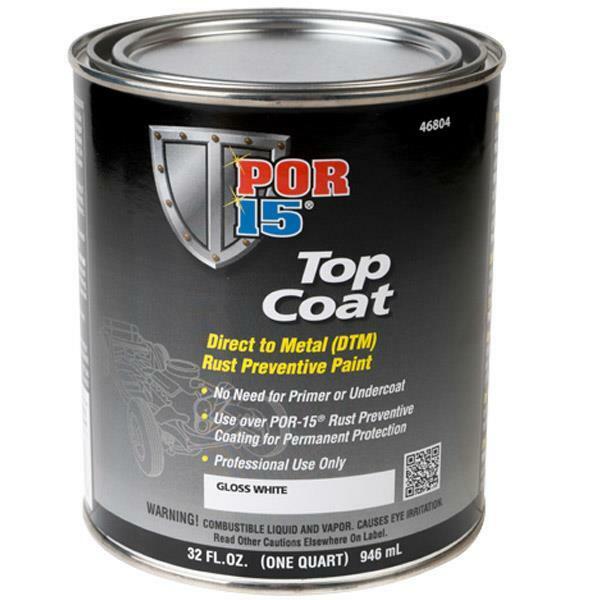 Por-15 46804 White Top Coat Dtm Rust Preventive Paint (quart) (por-46804