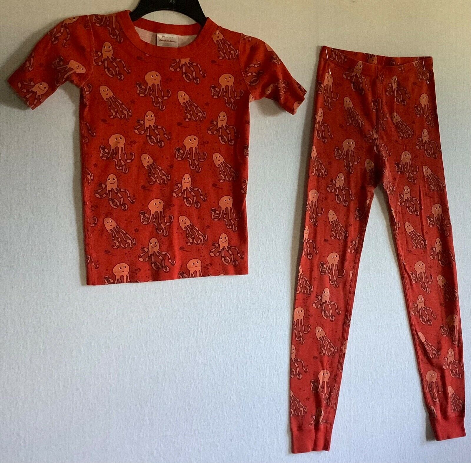 Hanna Andersson Kids Orange With Octopus Pajamas - Size 10 Or 140cm Excellent!