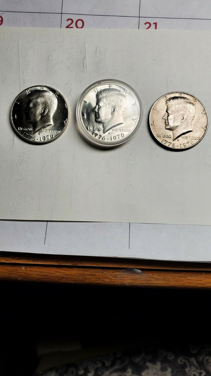 Lot Of 3 Silver To Clad Kennedy Half Dollars