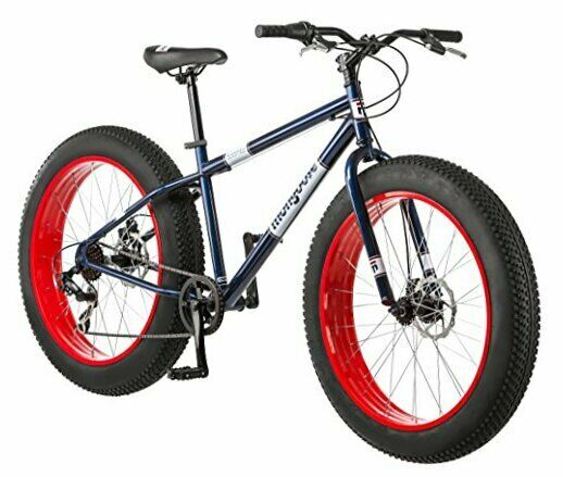 Dolomite Mens Fat Tire Mountain Bike, 26-inch Wheels, 4-inch Wide Navy Blue