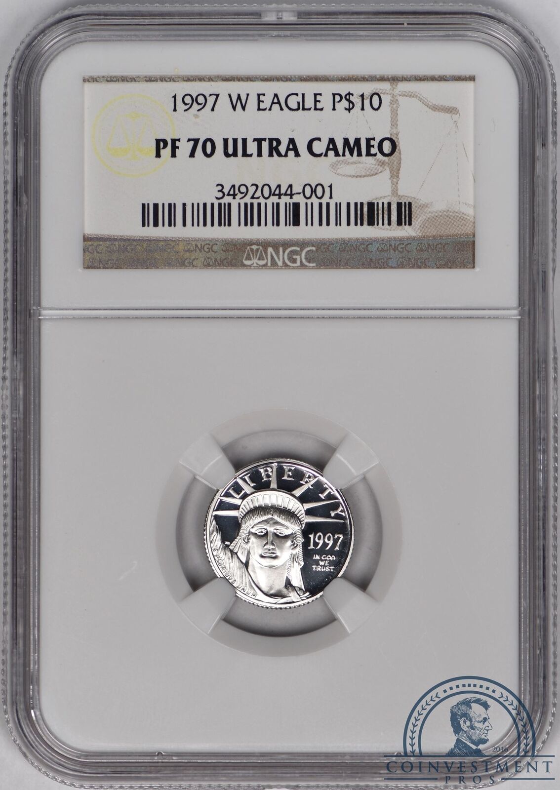 1997-w Platinum $10 Eagle Ngc Pf 70 Ultra Cameo (1/10 Oz)