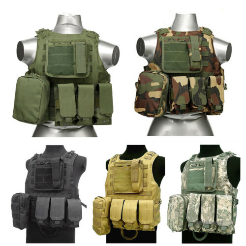 Tactical Military Molle Waistcoat Swat Police Combat Assault Plate Carrier Vest