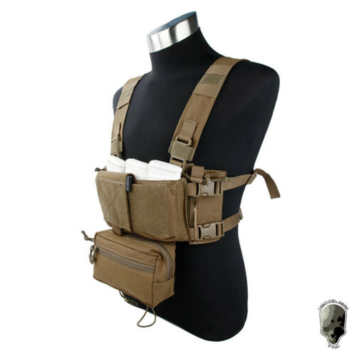 Tmc Tactical Modular Chest Rig Micro Fight Chassis W/ 5.56 Mag Pouch Camouflage