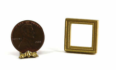 Dollhouse Miniature Small Square Gold Picture Frame