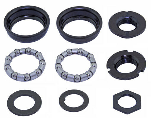 Bottom Bracket Set W/bearings For 1/piece Crank 5/16x9 Bmx Cruiser Bike Black