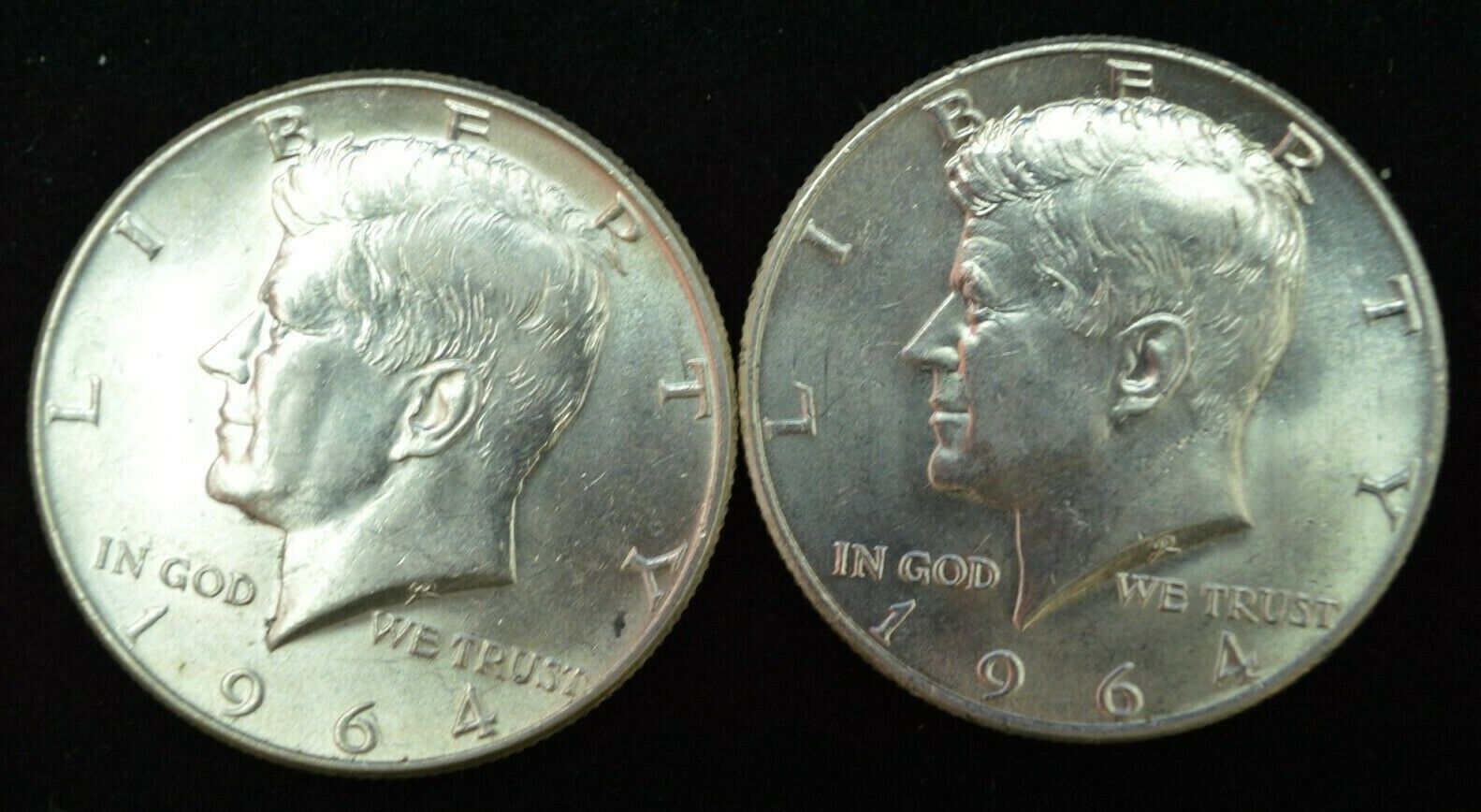 (2) 1964 P & D Kennedy Half Dollar - 90% Silver - (2) Coins $1 Face Value