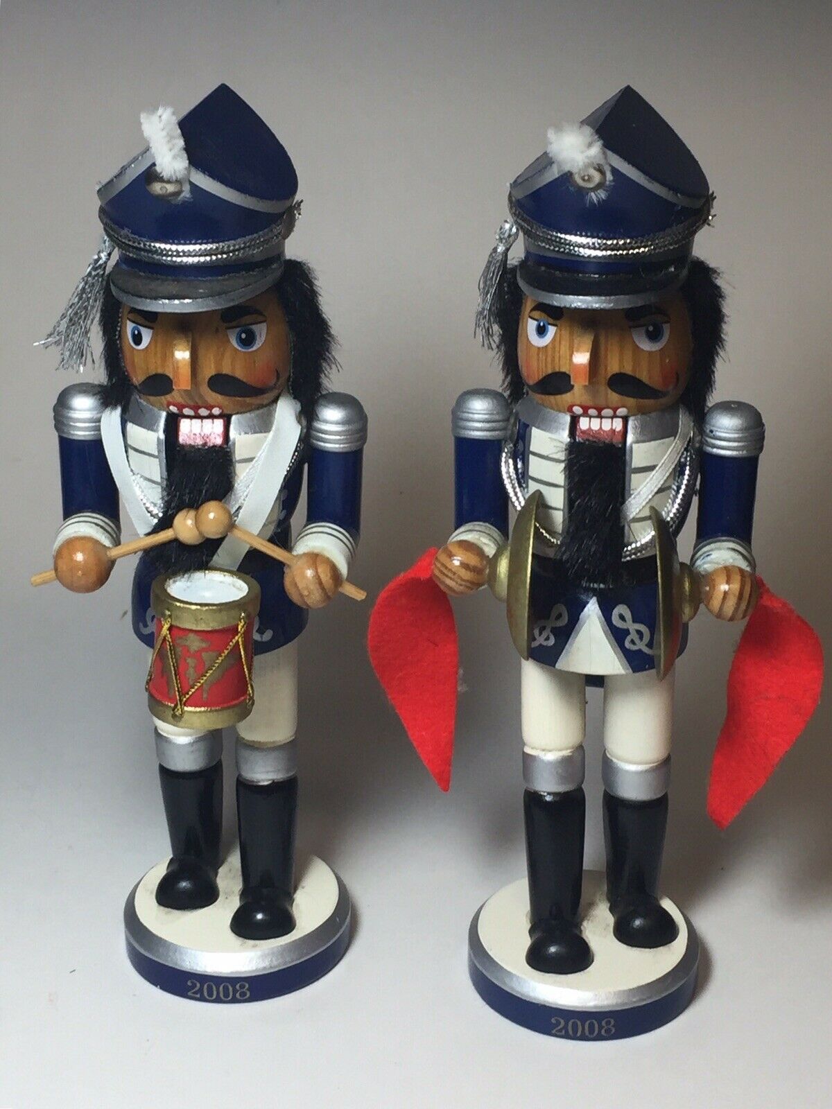 Limited Edition Nutcracker Collection 2008 Drummer And Cymbals 8” Set Of 2