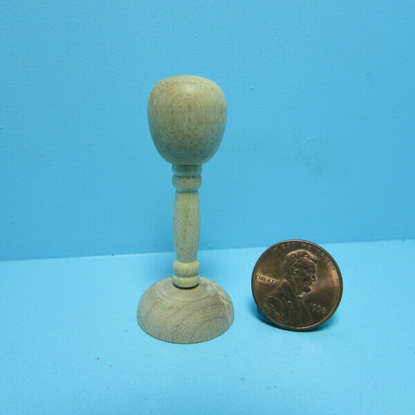 Dollhouse Miniature Tall 2" Wood Hat Stand T8408