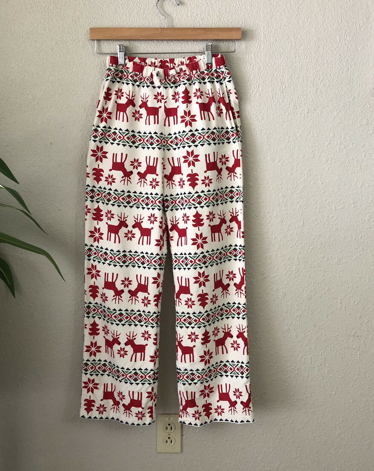 Hanna Andersson Kids Flannel Pajama Pants Size 150 12 Dear Deer, Christmas
