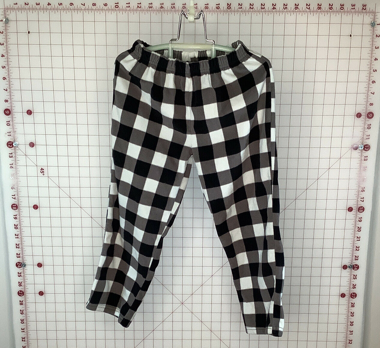 Carters Youth Pajama Pants Black White Gray Checkered Size 5