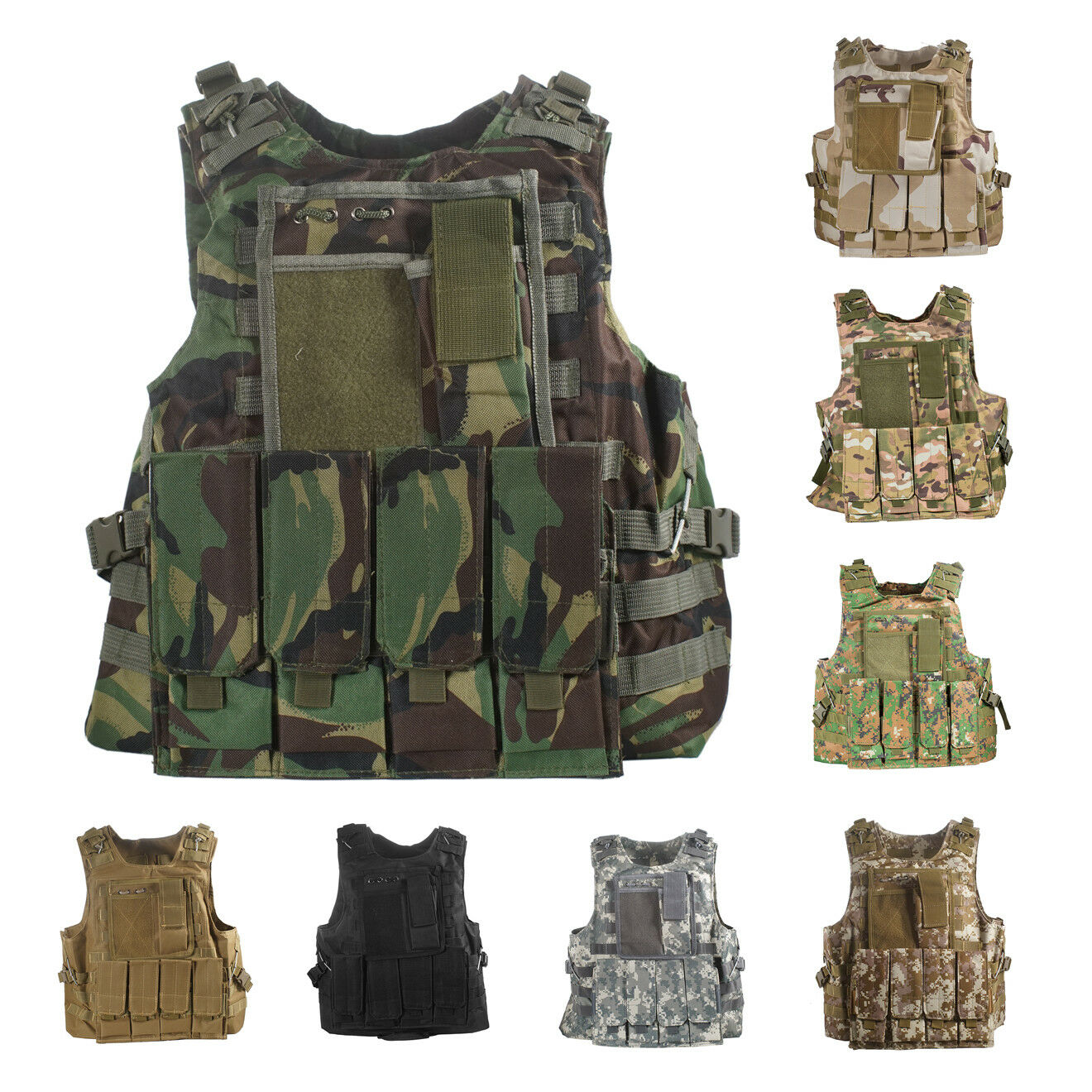 Ultraguards Tactical Air Soft Paintball Molle Plate Carrier Combat Play Vest