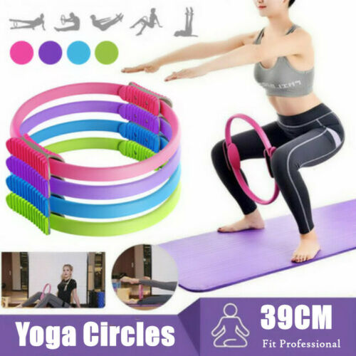 Pilates Ring Yoga Circle Muscle Exercise Fitness Body Trainer Magic Tool Us