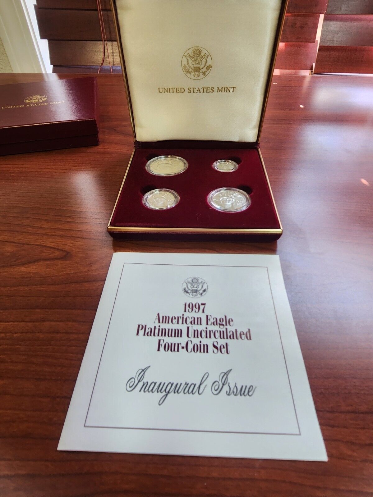 1997 American Eagle Platinum Uncirculated Four-coin Set/inaugural Issue
