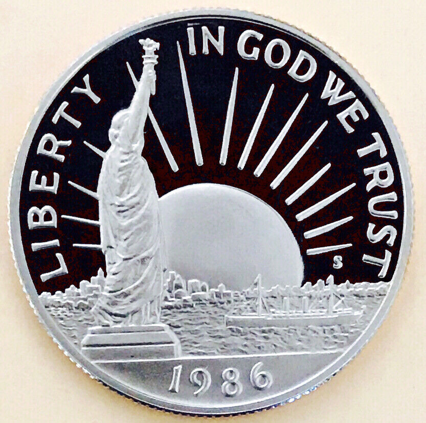 1986s Half Dollar! Statue Of Liberty Proof Dcam! Nicest Cameo Ever!nr #1108_401