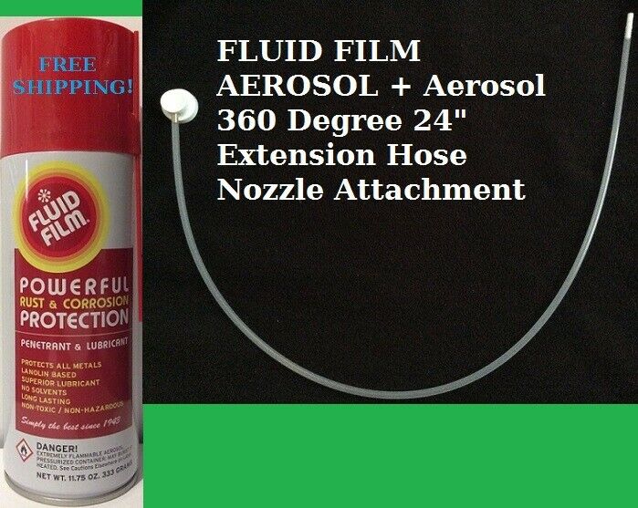 Fluid Film As11, 11.75 Oz. Aerosol, 6 Can Pack + 360° Extention Hose, Ships Free