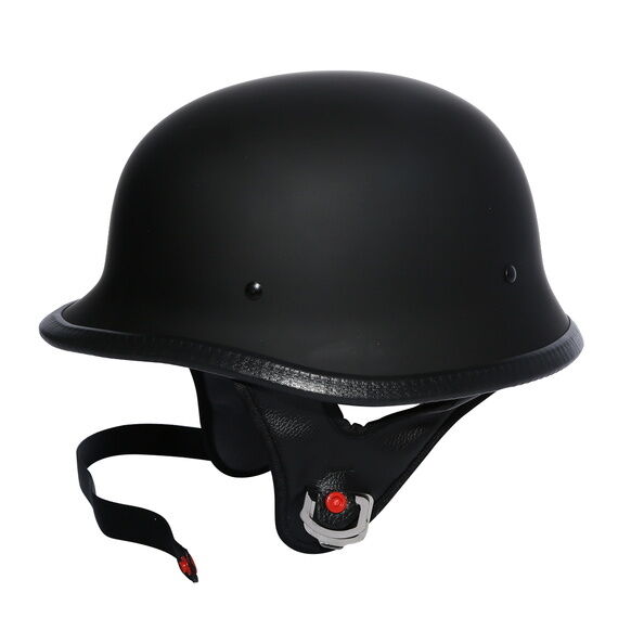 M/l/xl Dot Motorcycle German Half Face Helmet For Chopper Cruiser Matte Black Us