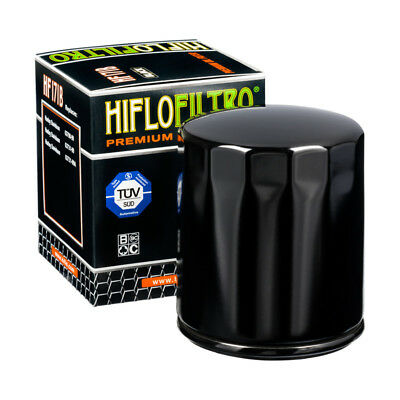 Hiflo Oil Filter Glossy Black Hf171b Harley Davidson