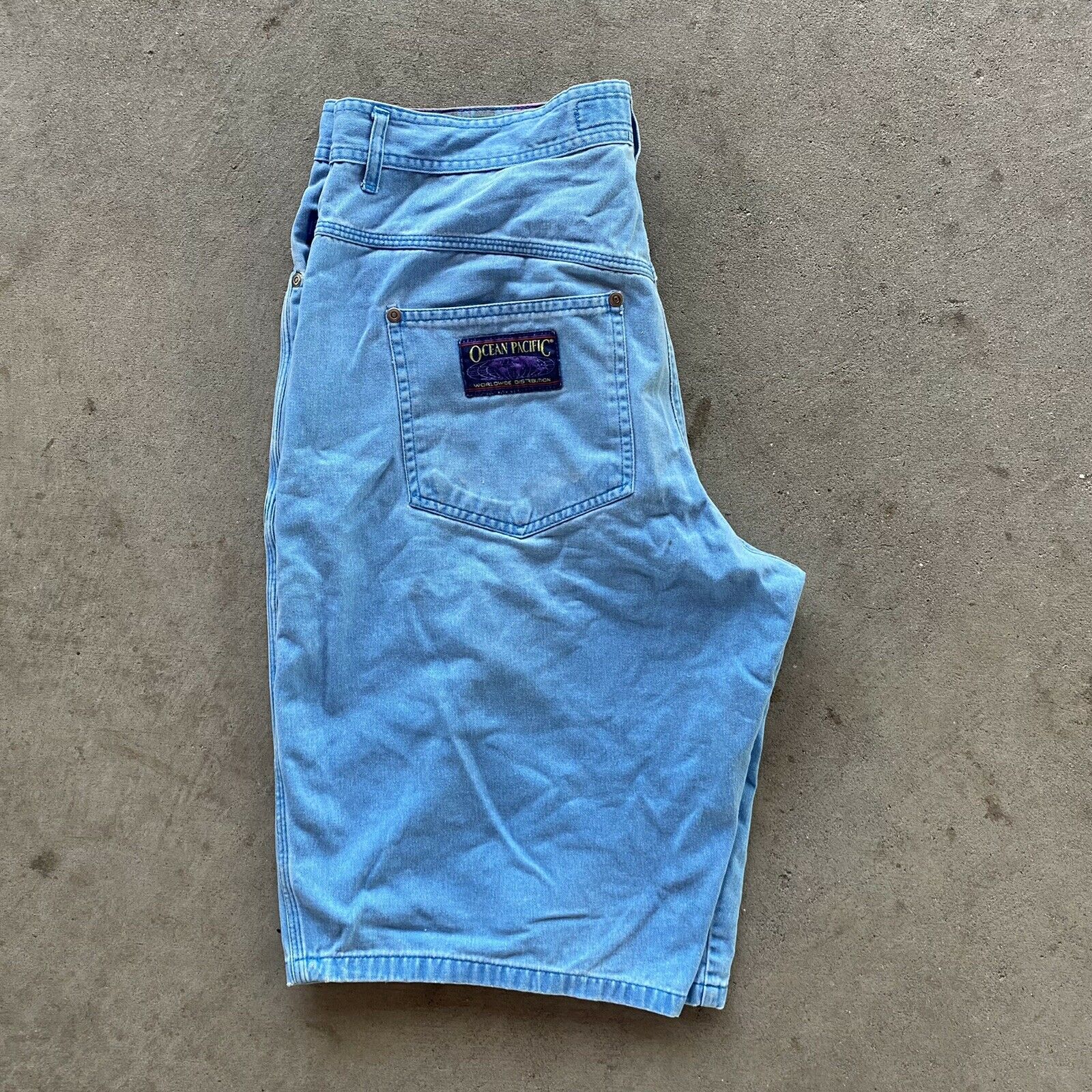 Vintage 90s Blue Ocean Pacific Classic California Style Chino Shorts Size 34