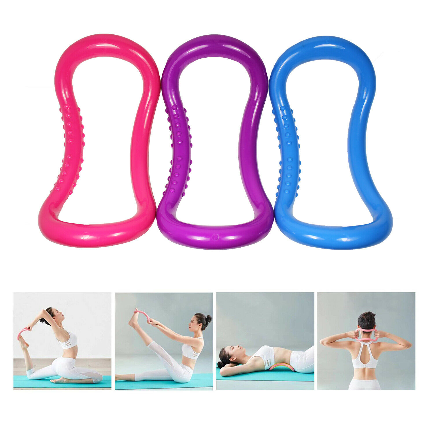 Yoga Circle Stretch Resistance Ring Pilates Bodybuilding Fitness Workout Tools