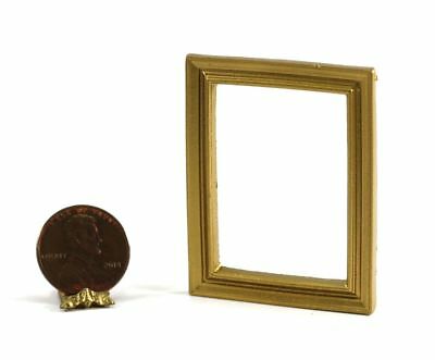 Dollhouse Miniature Rectangular Gold Picture Frame