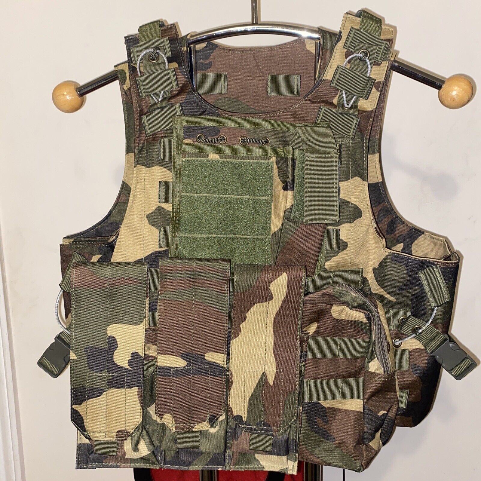 Military Amo Gear Vest Pockets Woodland Creek Adjustable Organizer & Outdoor