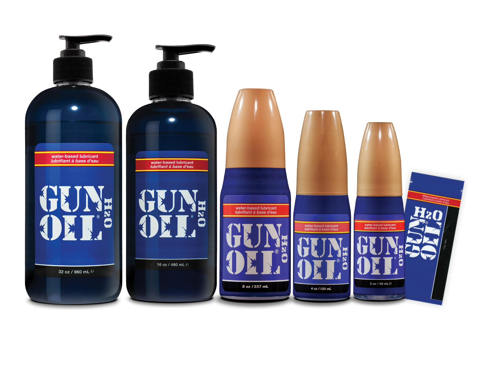Authentic Gun Oil H2o Premium Water Based Personal Lubricant Sex Lube 6 Sizes! ®