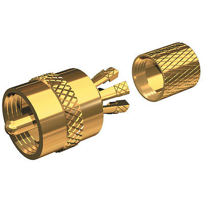 Shakespeare Gold Pl-259-cp-g Solderless Centerpin Connector Rg-8x/rg-58/au Coax
