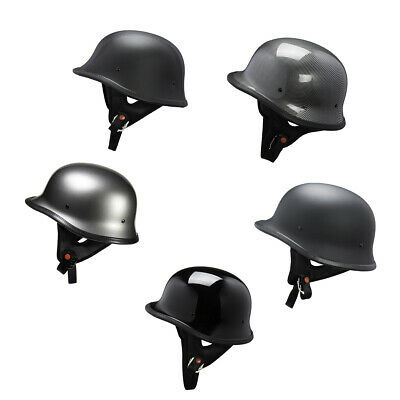 Lunatic German Style Shorty Helmet - Dot Approved - Adult Motorcycle Half Helmet