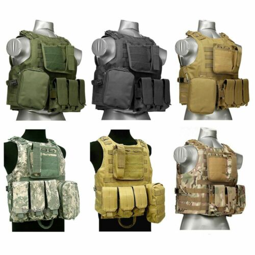 Military Tactical Molle Plate Carrier Vest Swat Police Airsoft Combat Waistcoat