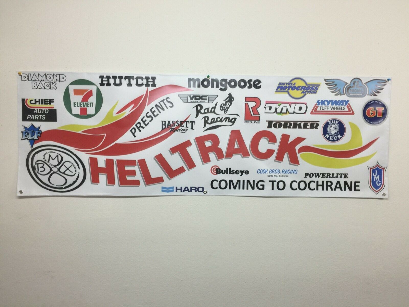 Rad Racing Logo  Bmx Helltrack Vans Hutch Haro Mancave   Banner 6ft X 2ft